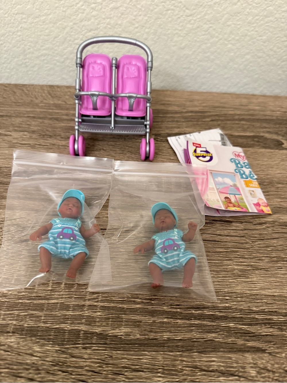 Rare My Mini Baby Purple Stroller with Twin Boys